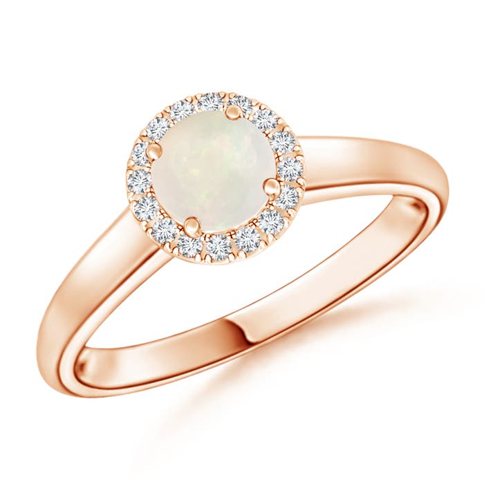 A - Opal / 0.41 CT / 14 KT Rose Gold