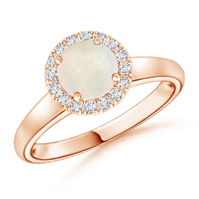 A - Opal / 0.6 CT / 14 KT Rose Gold