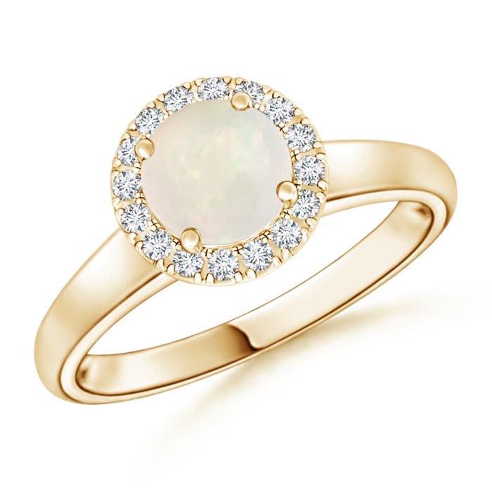 A - Opal / 0.6 CT / 14 KT Yellow Gold