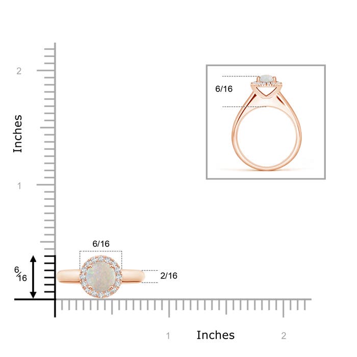 AA - Opal / 0.6 CT / 14 KT Rose Gold