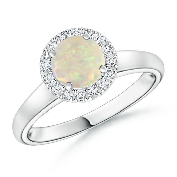 AAA - Opal / 0.6 CT / 14 KT White Gold