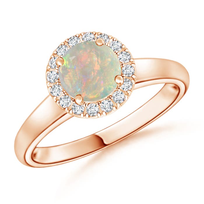 AAAA - Opal / 0.6 CT / 14 KT Rose Gold