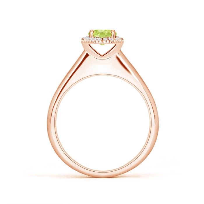 A - Peridot / 0.63 CT / 14 KT Rose Gold