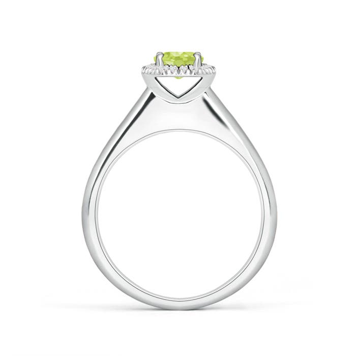 A - Peridot / 0.63 CT / 14 KT White Gold