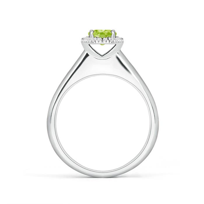 AA - Peridot / 0.63 CT / 14 KT White Gold