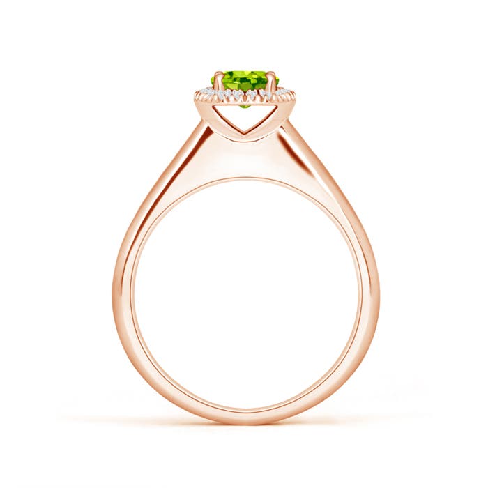 AAA - Peridot / 0.63 CT / 14 KT Rose Gold