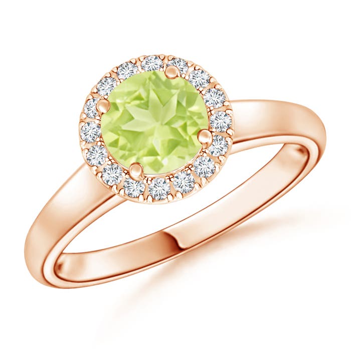 A - Peridot / 1.05 CT / 14 KT Rose Gold