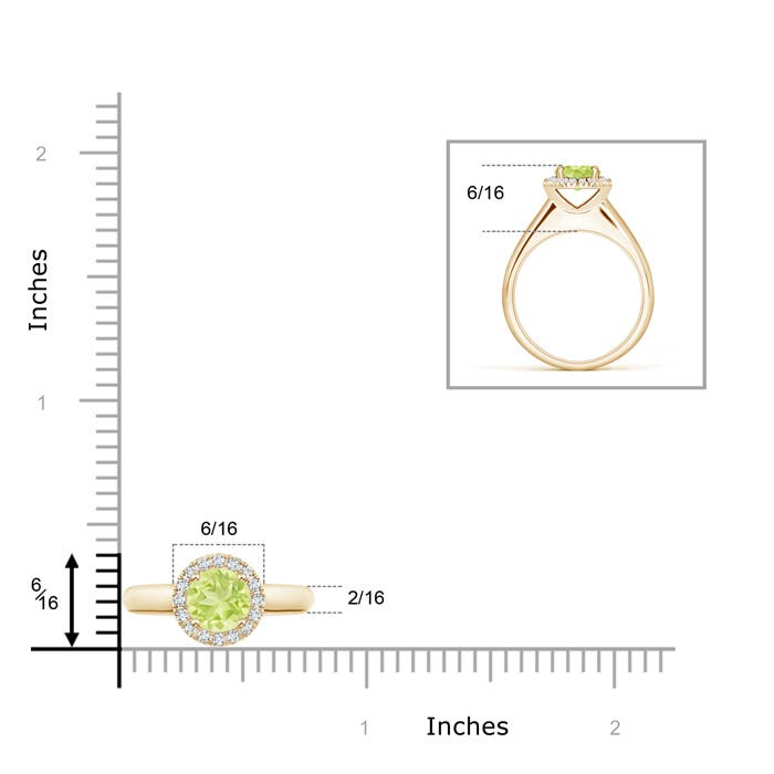 A - Peridot / 1.05 CT / 14 KT Yellow Gold