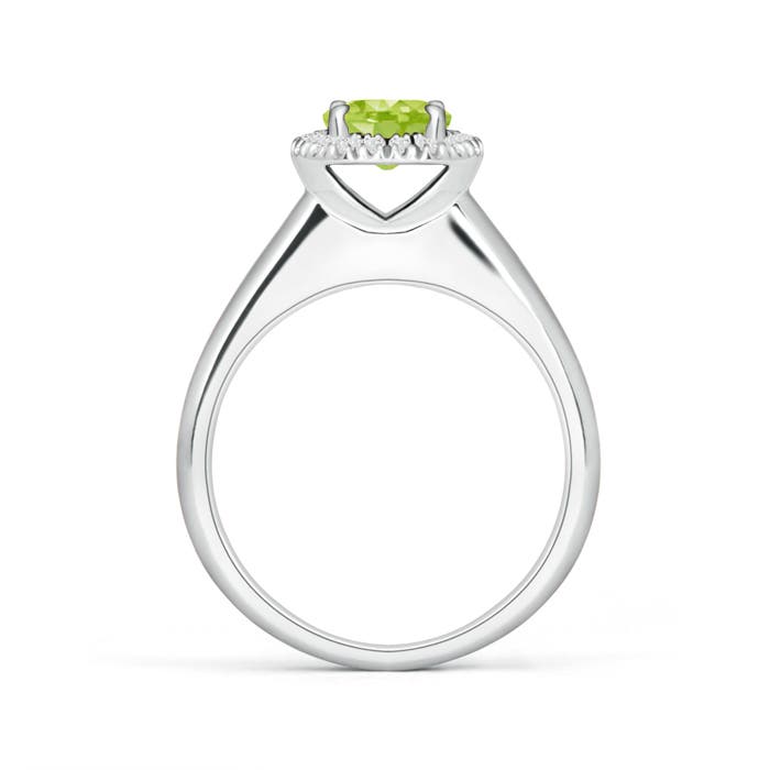 AA - Peridot / 1.05 CT / 14 KT White Gold