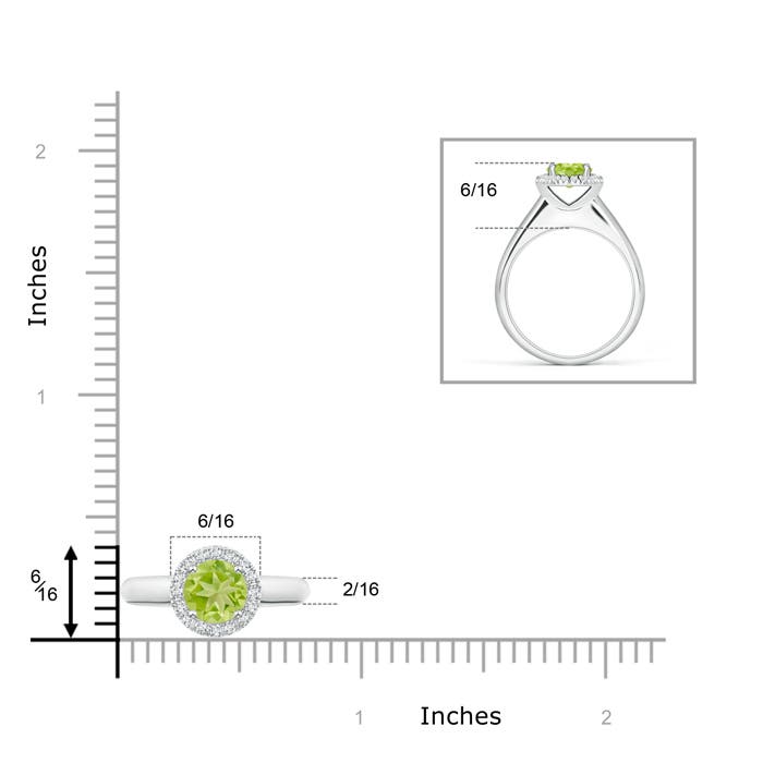 AA - Peridot / 1.05 CT / 14 KT White Gold