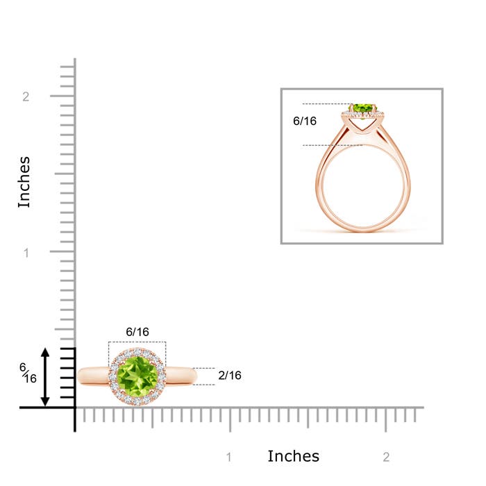 AAA - Peridot / 1.05 CT / 14 KT Rose Gold