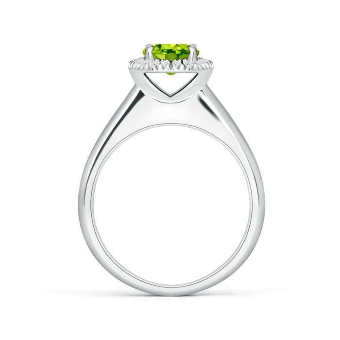 AAA - Peridot / 1.05 CT / 14 KT White Gold