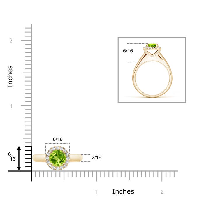 AAA - Peridot / 1.05 CT / 14 KT Yellow Gold