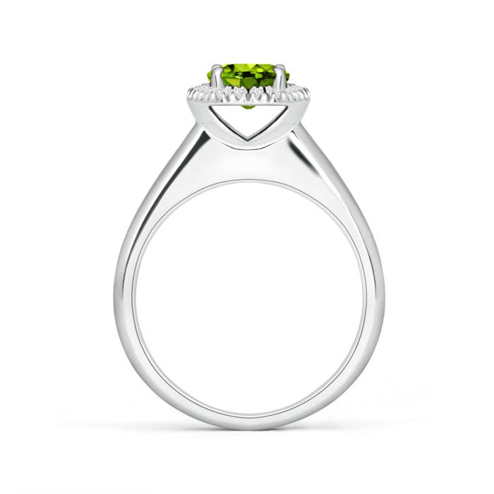 AAAA - Peridot / 1.05 CT / 14 KT White Gold