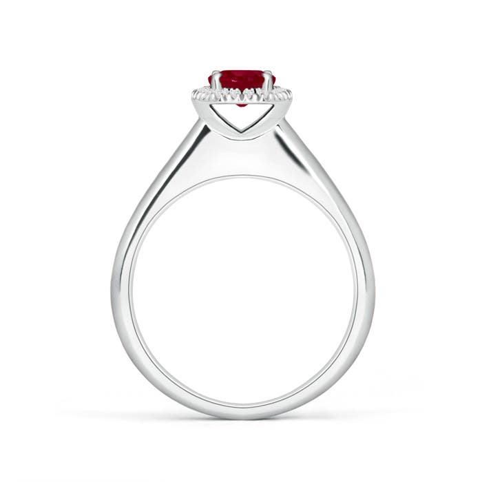 AA - Ruby / 0.68 CT / 14 KT White Gold