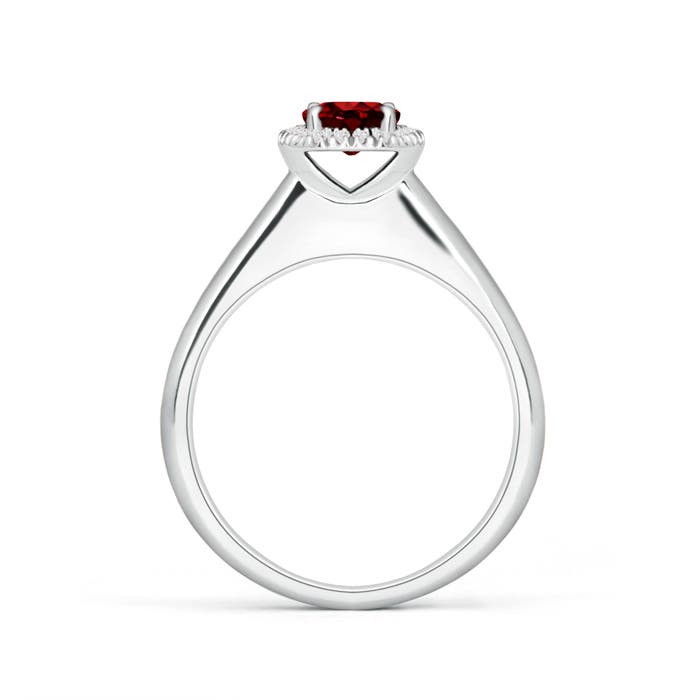 AAAA - Ruby / 0.68 CT / 14 KT White Gold