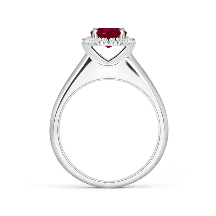 A - Ruby / 1.1 CT / 14 KT White Gold