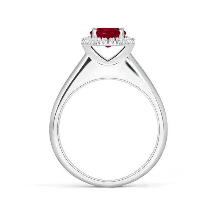 AA - Ruby / 1.1 CT / 14 KT White Gold