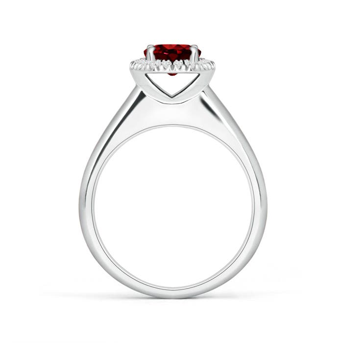 AAAA - Ruby / 1.1 CT / 14 KT White Gold