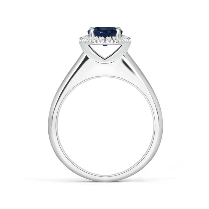 AA - Blue Sapphire / 1.1 CT / 14 KT White Gold