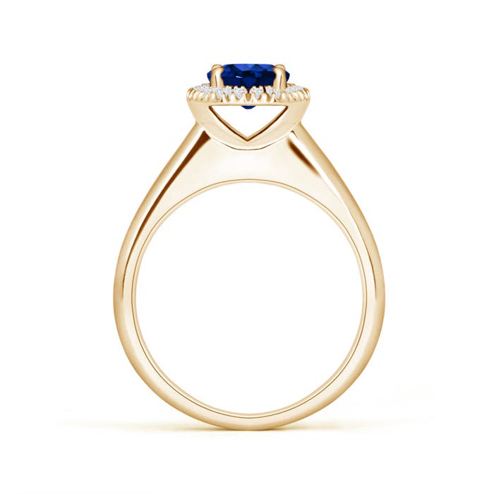 AAAA - Blue Sapphire / 1.1 CT / 14 KT Yellow Gold