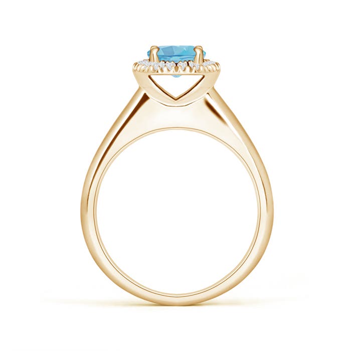 A - Swiss Blue Topaz / 1.05 CT / 14 KT Yellow Gold