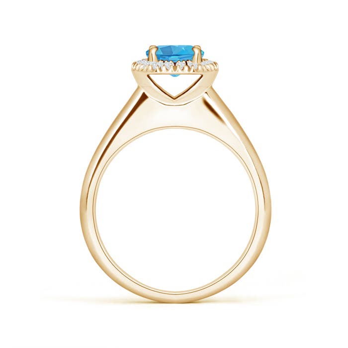 AA - Swiss Blue Topaz / 1.05 CT / 14 KT Yellow Gold