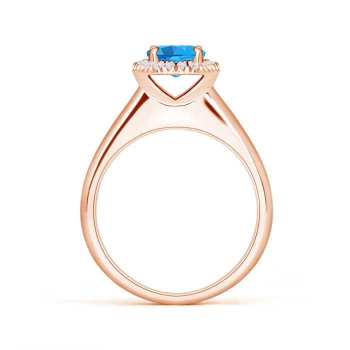 AAAA - Swiss Blue Topaz / 1.05 CT / 14 KT Rose Gold