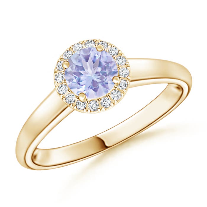 A - Tanzanite / 0.58 CT / 14 KT Yellow Gold