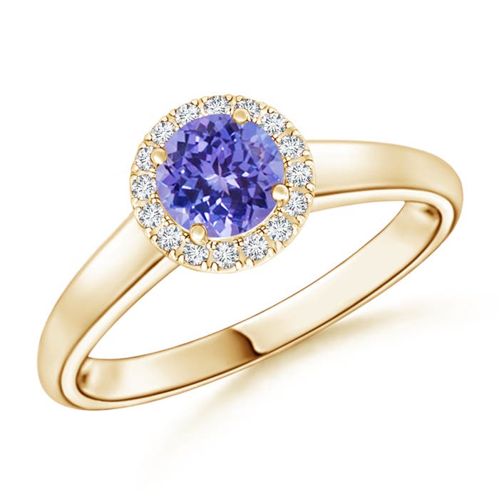 AAA - Tanzanite / 0.58 CT / 14 KT Yellow Gold