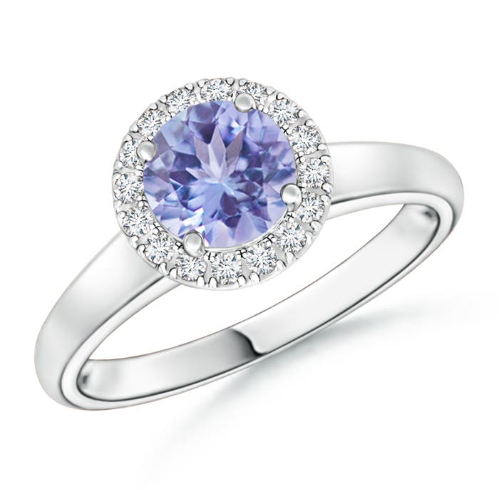 A - Tanzanite / 1 CT / 14 KT White Gold