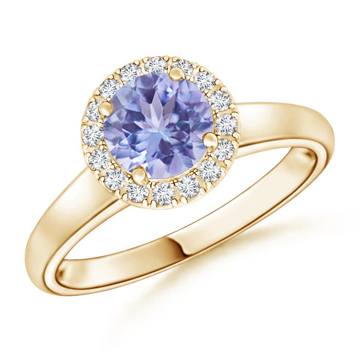 A - Tanzanite / 1 CT / 14 KT Yellow Gold