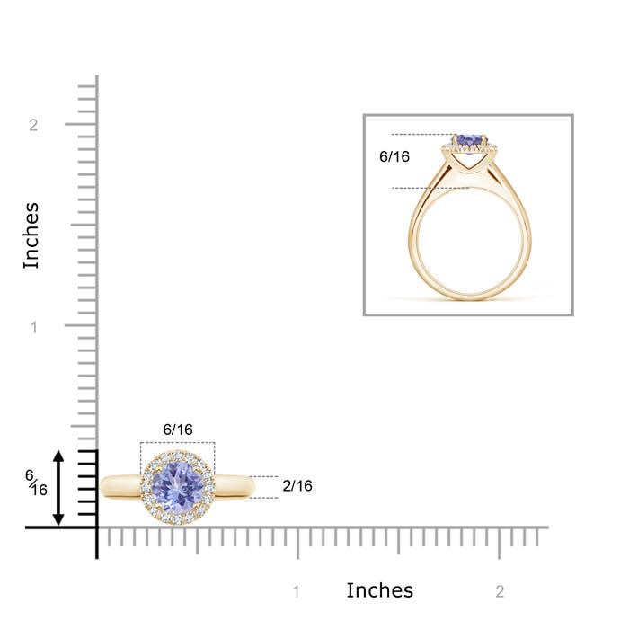 A - Tanzanite / 1 CT / 14 KT Yellow Gold