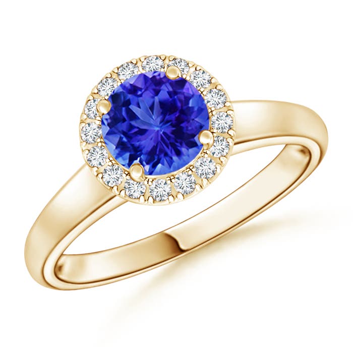 AAA - Tanzanite / 1 CT / 14 KT Yellow Gold