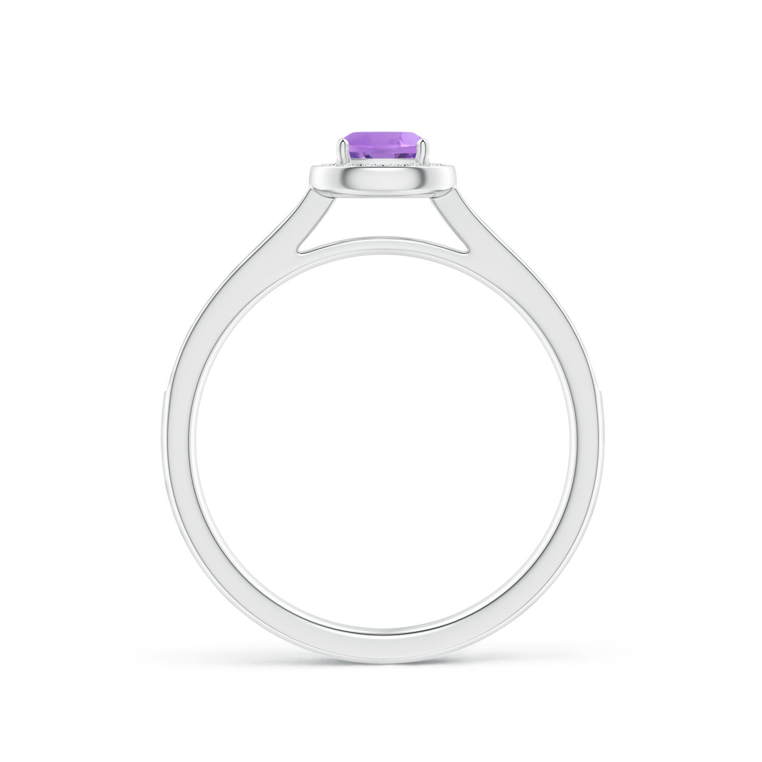 A - Amethyst / 0.49 CT / 14 KT White Gold