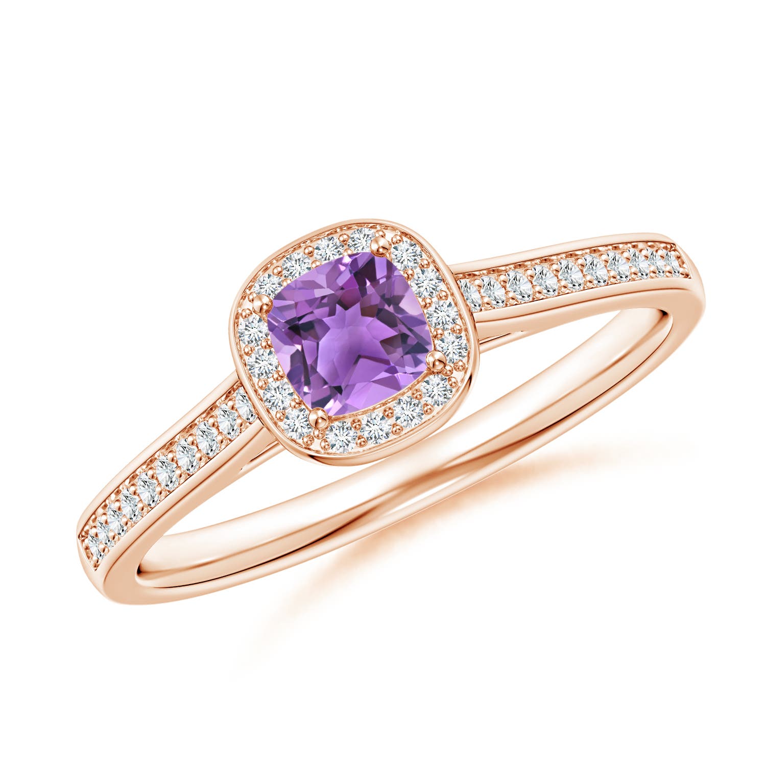 AA - Amethyst / 0.49 CT / 14 KT Rose Gold