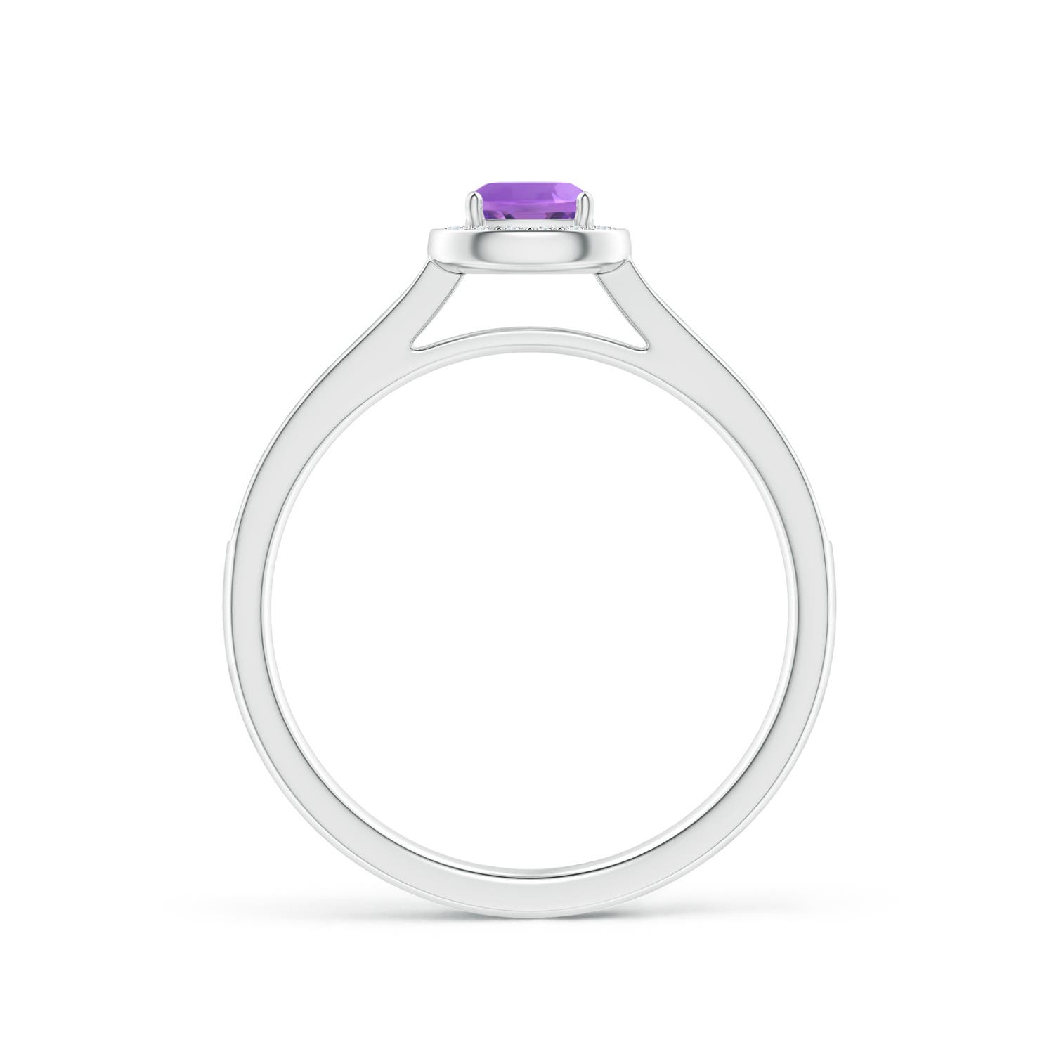 AA - Amethyst / 0.49 CT / 14 KT White Gold
