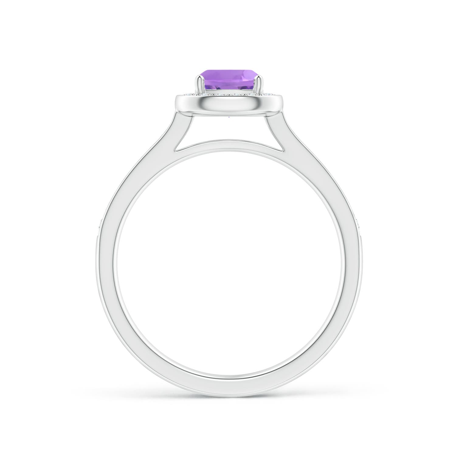 A - Amethyst / 0.81 CT / 14 KT White Gold