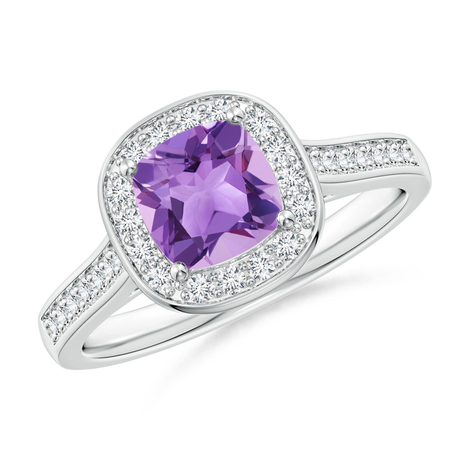 A - Amethyst / 1.08 CT / 14 KT White Gold