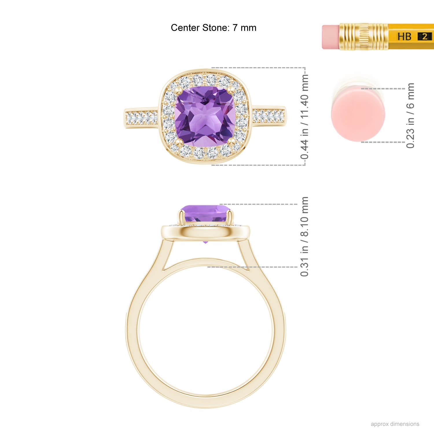 A - Amethyst / 1.74 CT / 14 KT Yellow Gold