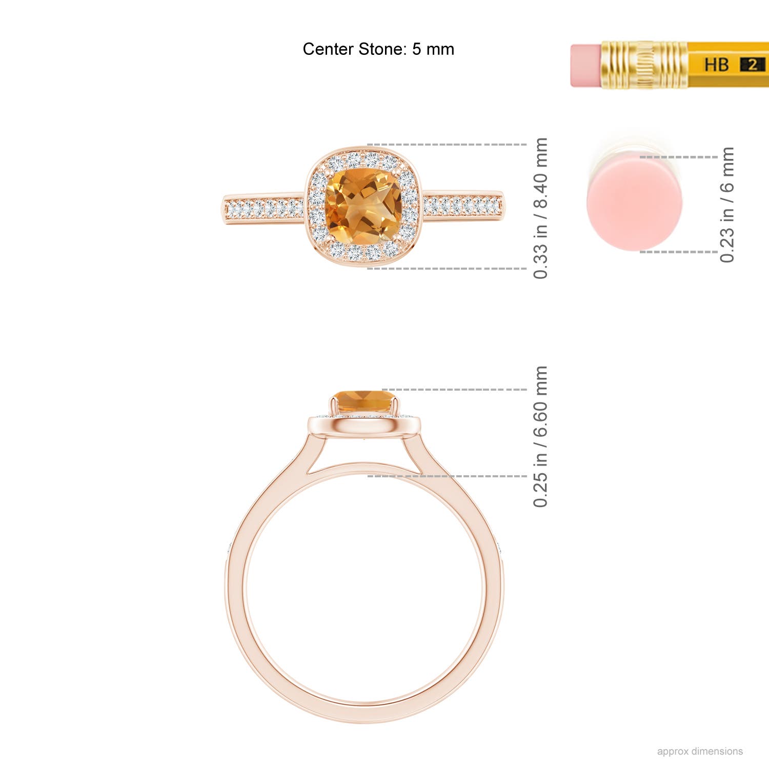 A - Citrine / 0.81 CT / 14 KT Rose Gold