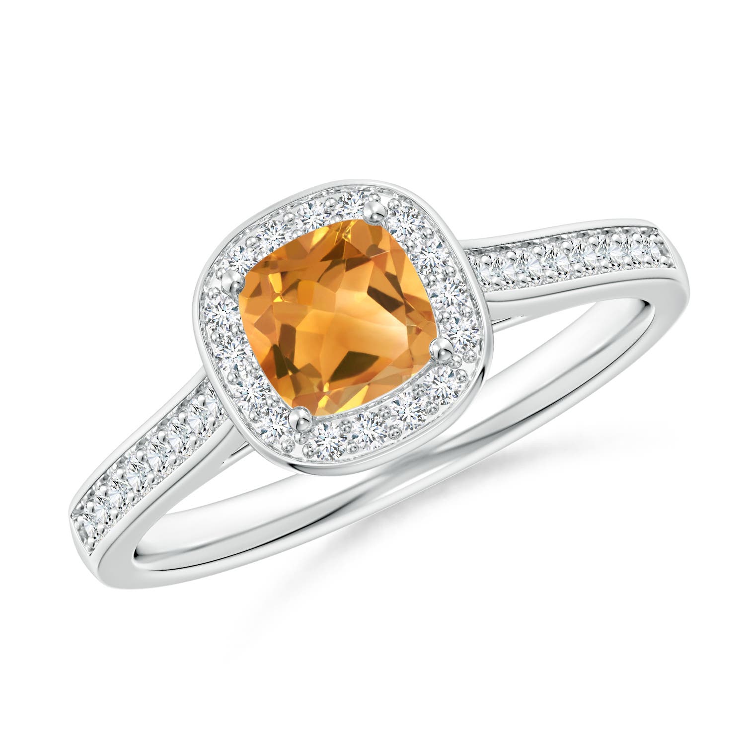 A - Citrine / 0.81 CT / 14 KT White Gold