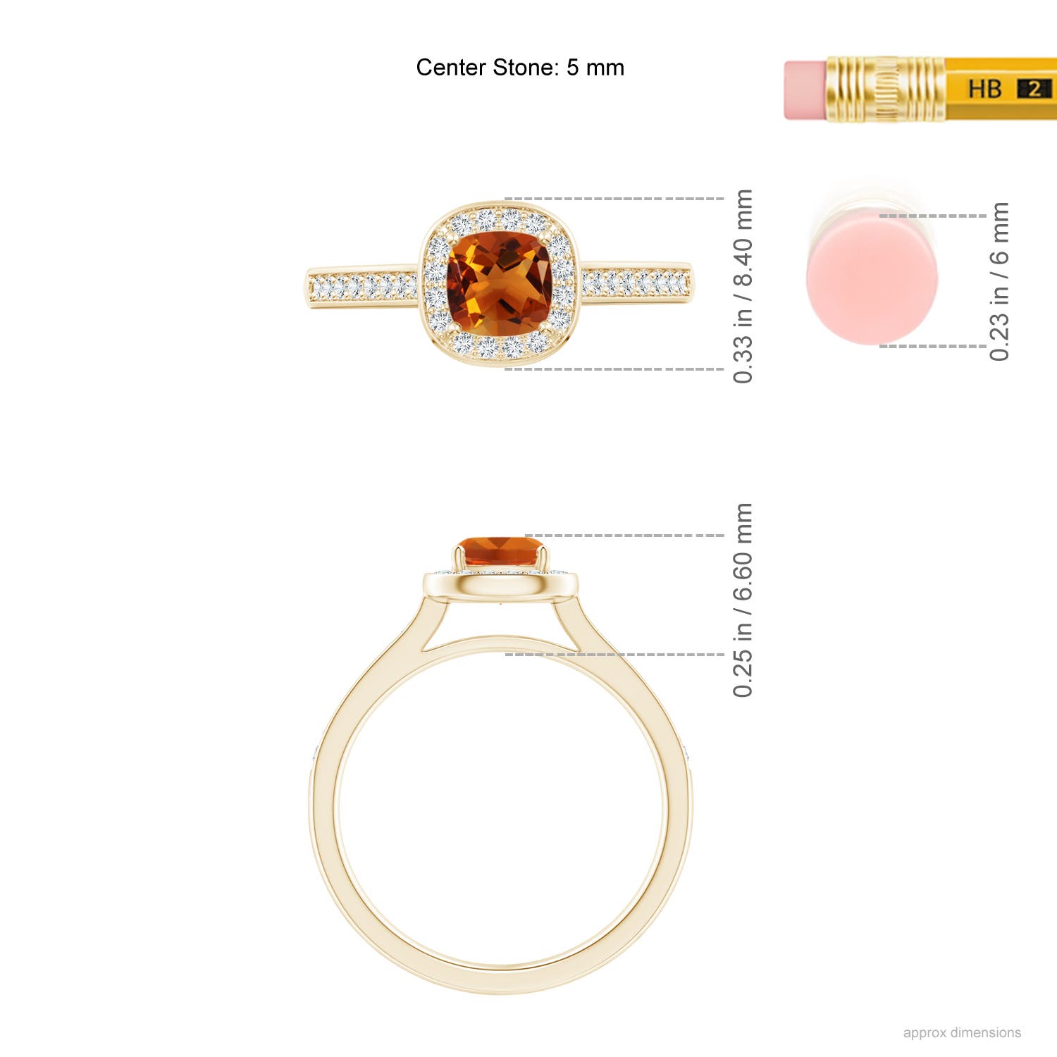 AAAA - Citrine / 0.81 CT / 14 KT Yellow Gold