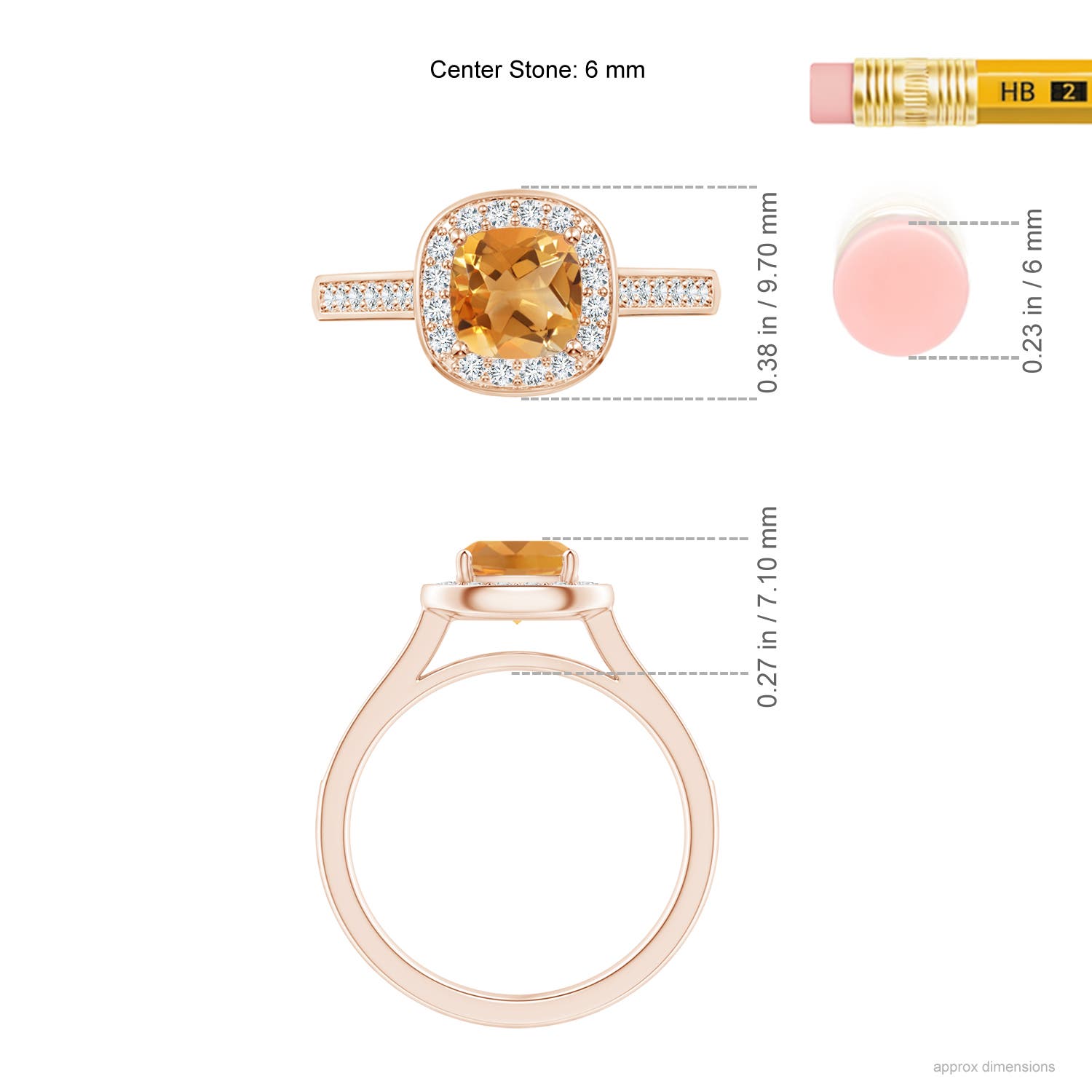 A - Citrine / 1.18 CT / 14 KT Rose Gold