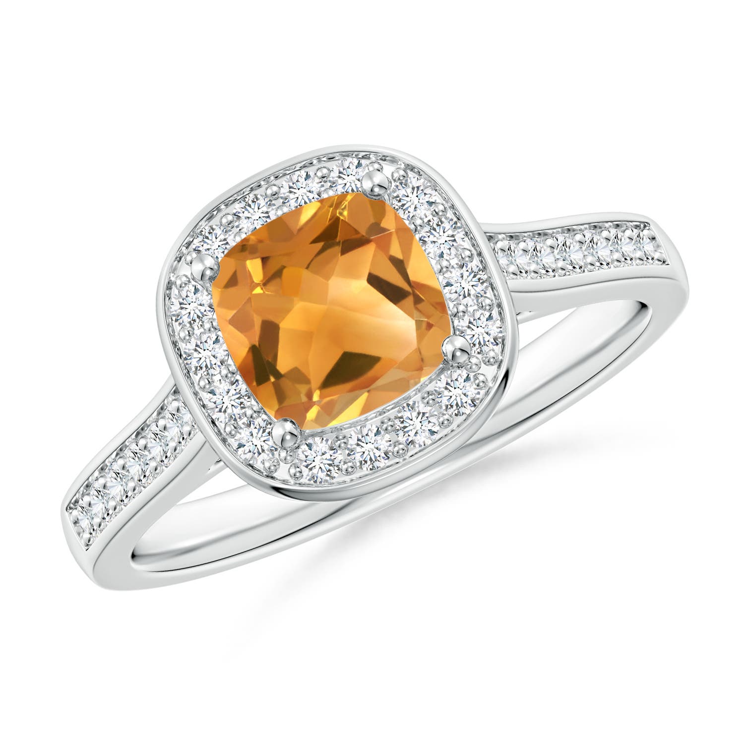 A - Citrine / 1.18 CT / 14 KT White Gold