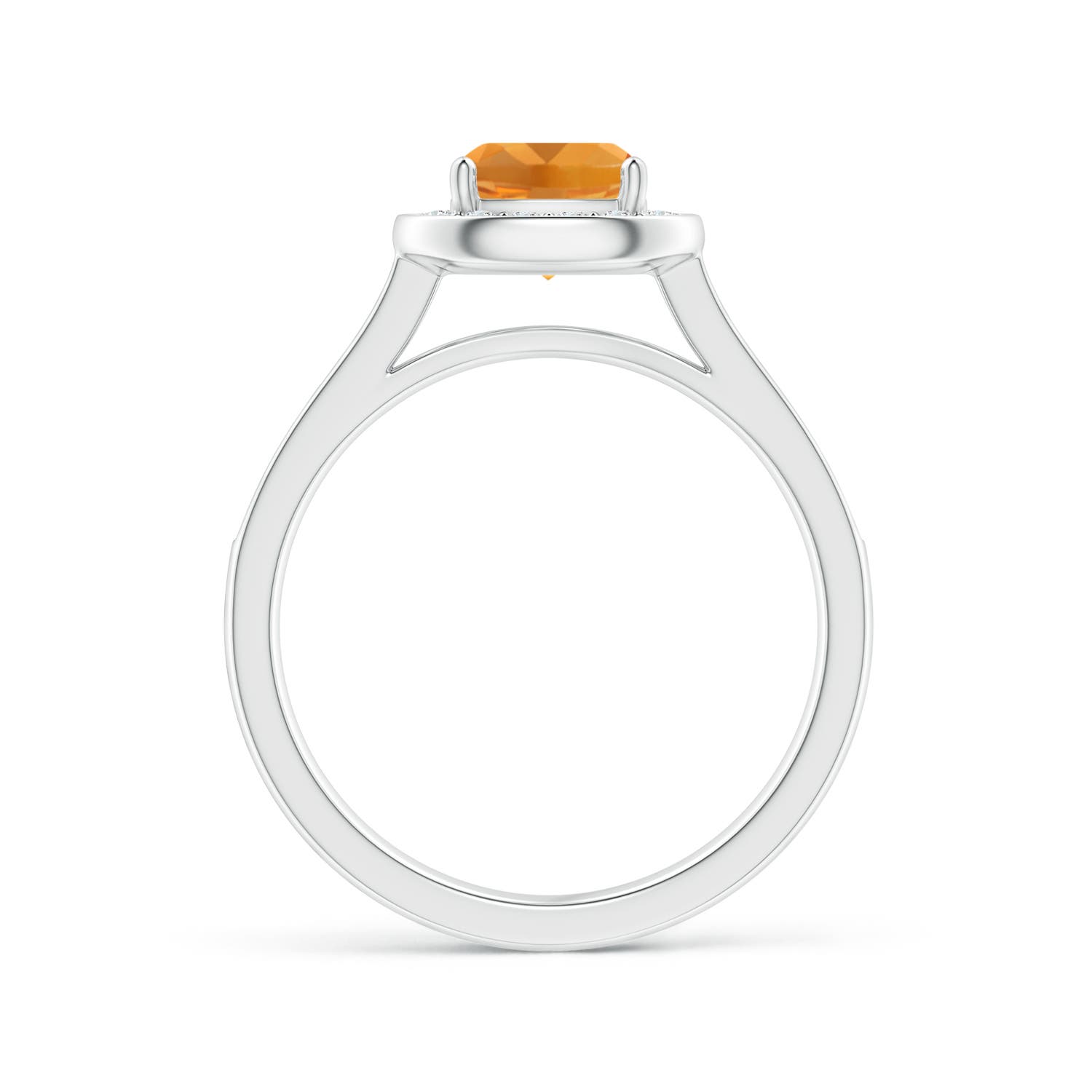 AA - Citrine / 1.18 CT / 14 KT White Gold