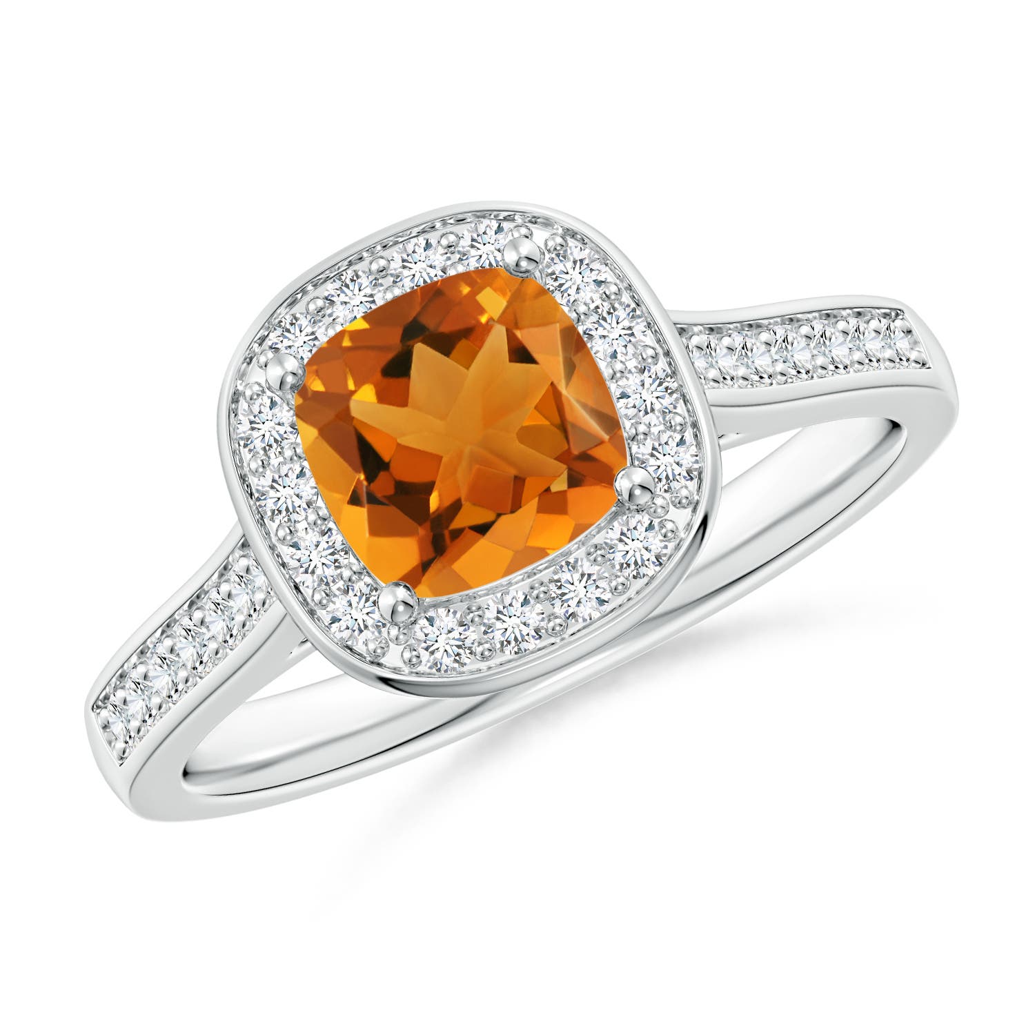 AAA - Citrine / 1.18 CT / 14 KT White Gold