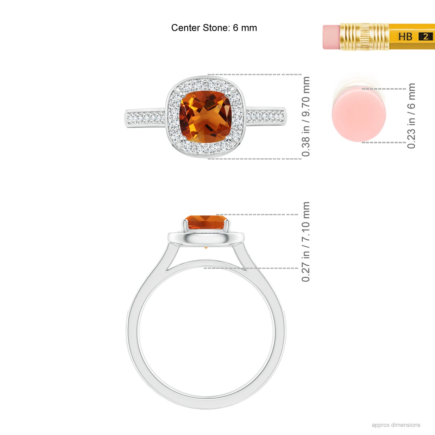 AAAA - Citrine / 1.18 CT / 14 KT White Gold