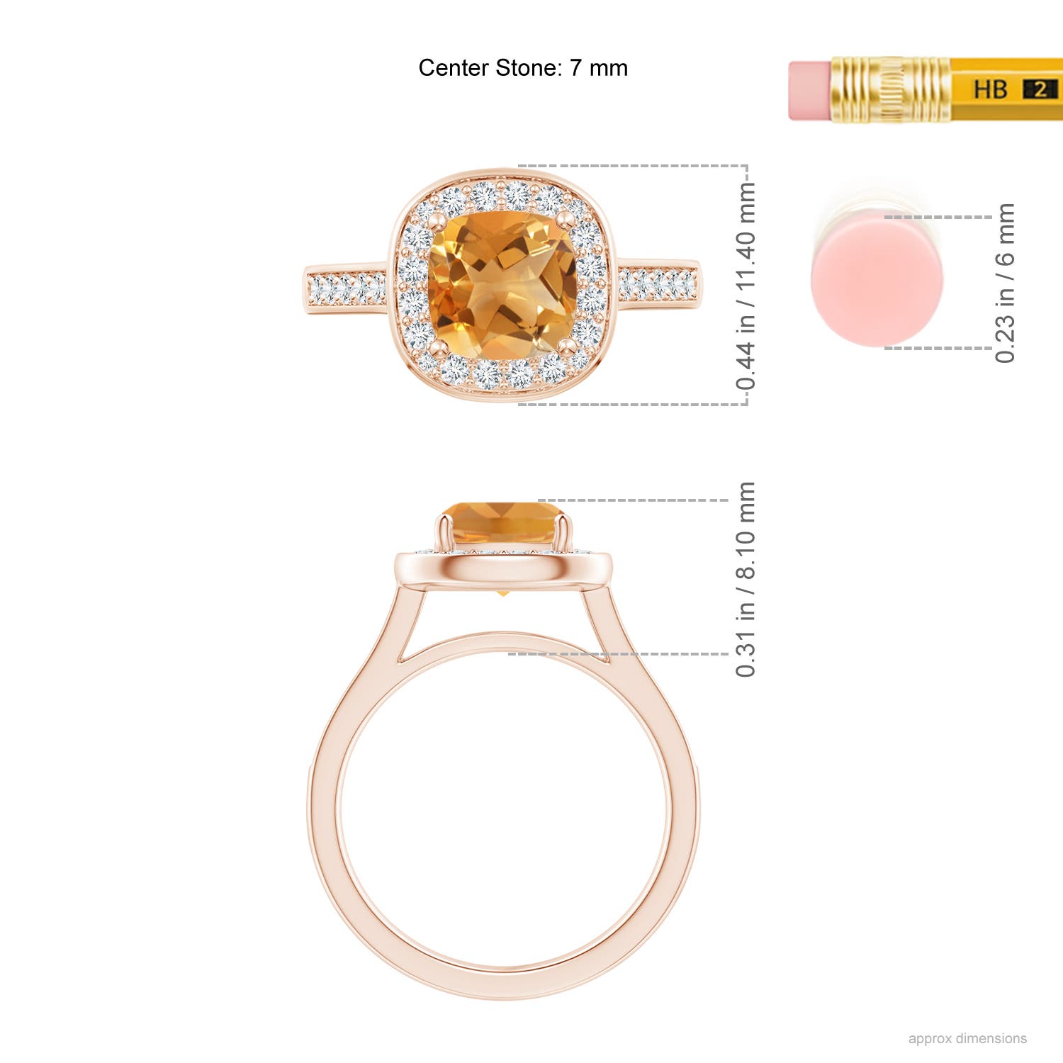 A - Citrine / 1.79 CT / 14 KT Rose Gold