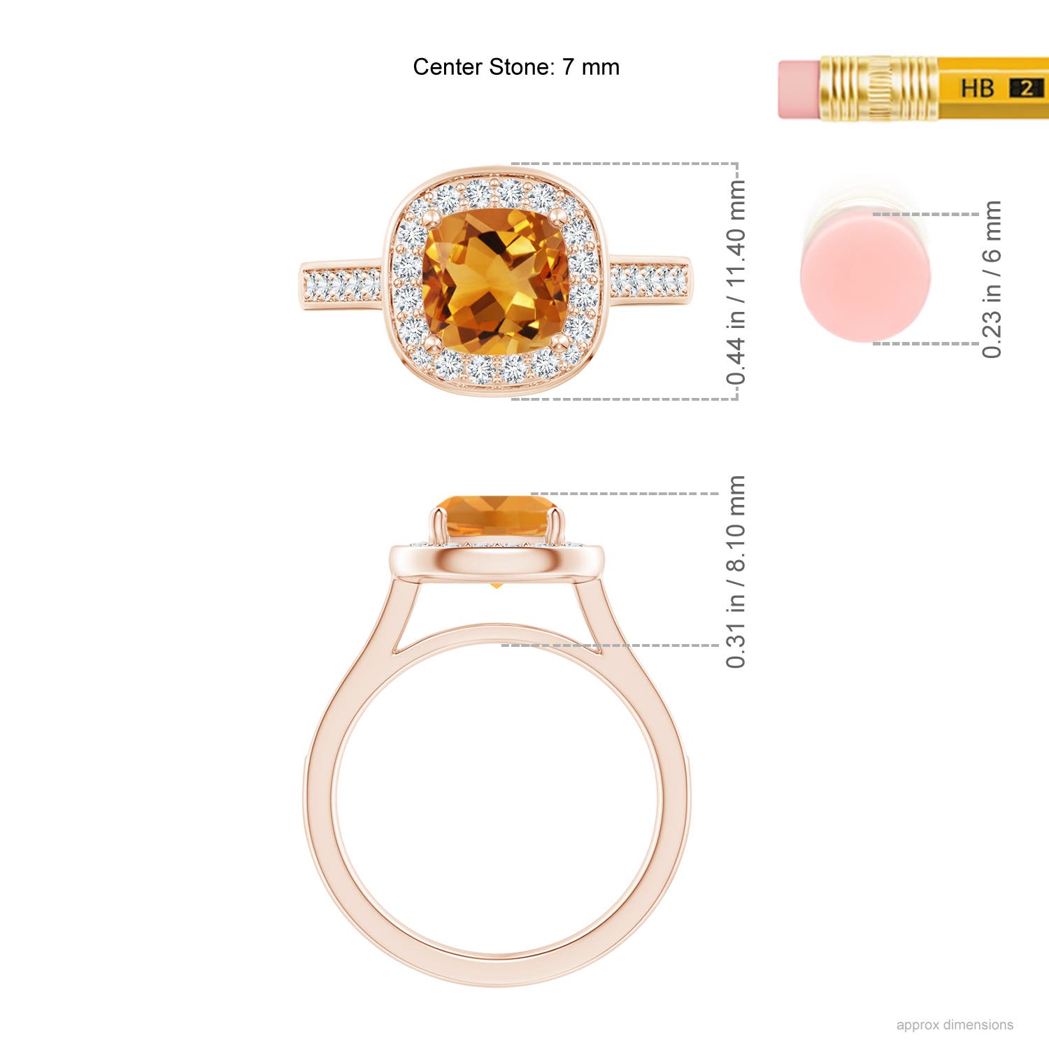 AA - Citrine / 1.79 CT / 14 KT Rose Gold